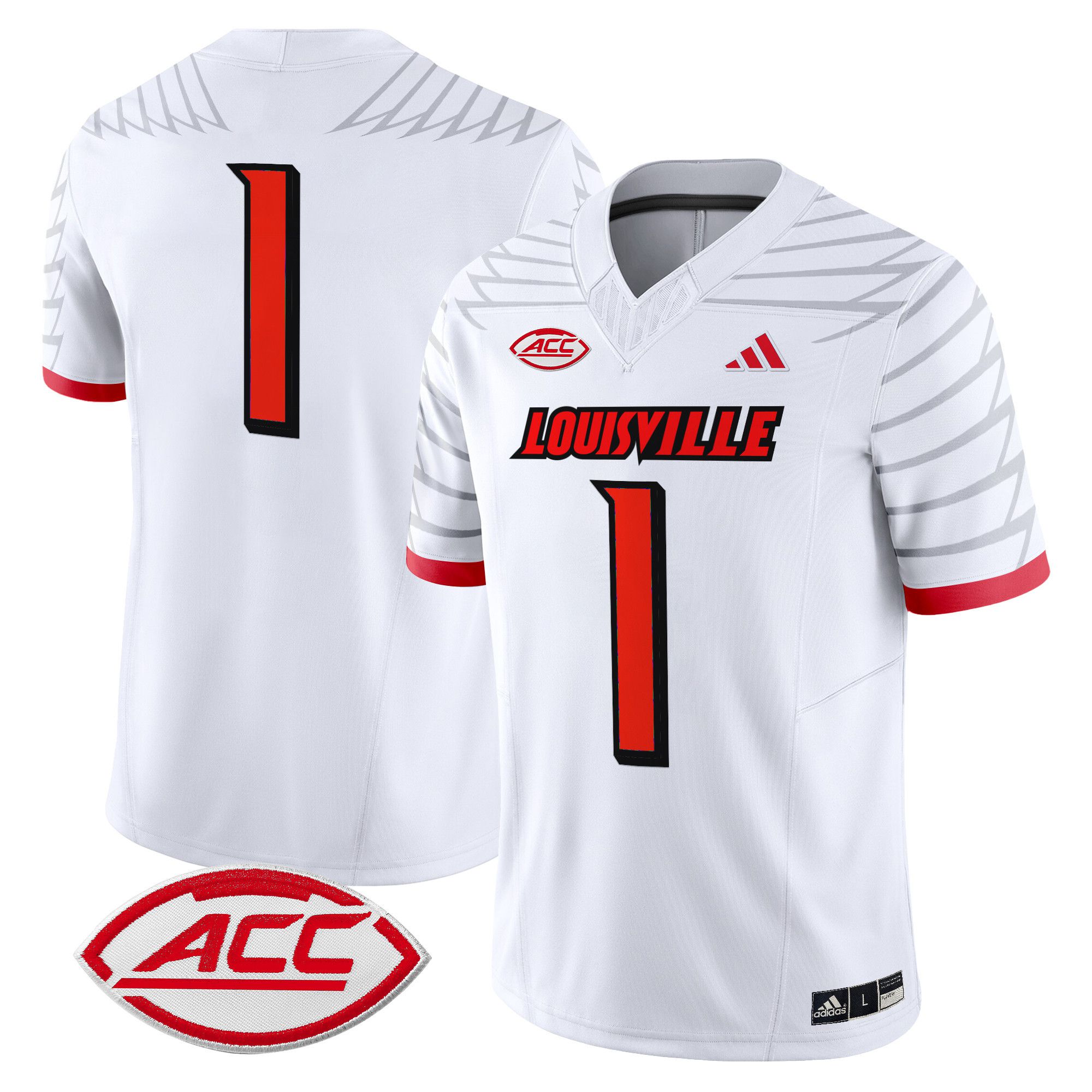 Men Louisville Cardinals #1 No Name White 2024 Vapor Limited NCAA Jersey->more ncaa teams->NCAA Jersey